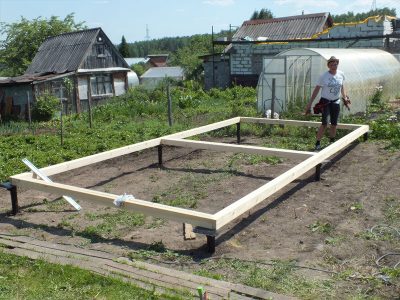 Фундамент под теплицу 4х10, свая 76 1500